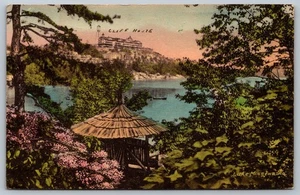 Postcard Hand Colored Lake Minnewaska New York Cliff House 1910s Antique M13 - Picture 1 of 2