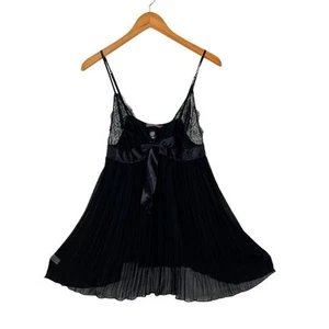 Victoria’s Secret Camisón Babydoll de Encaje Negro Talla L Correas Ajustables - Imagen 1 de 11