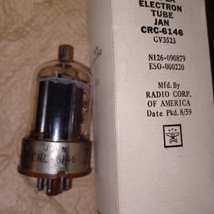 One(1) TV7D/U Tested Gm&mA 1959 RCA JAN CRC 6146 Guaranteed TUBE - Picture 1 of 7