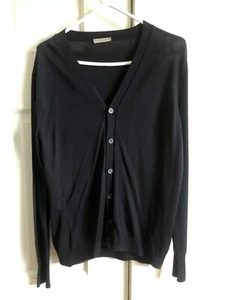 Bottega Veneta Navy Blue Wool Cardigan - Size S - Picture 1 of 3