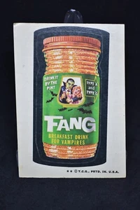 Pegatina trasera bronceada 1973 Topps Wacky Packages Fang Series 4 MP #3 - Imagen 1 de 2