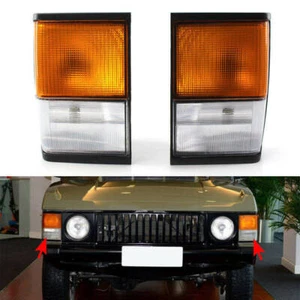 Pair Front Indicator Lamp Side Corner Light W/Bulbs For Range Rover 71-86 92-95 - Foto 1 di 8