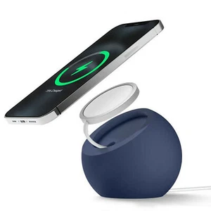 Pour iPhone Magsafe sans fil chargeur magnétique rond Dock Charging Stand Holder - Photo 1 sur 6