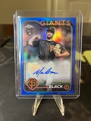 Mason Black Auto 2024 Topps Chrome Update Blue Refractor 150/150 #AC-MB Giants - Image 1 of 2