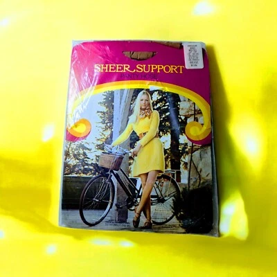 Pantimedias vintage de mujer Sue Lynn años 60 beige 5'4" - 5'8" 130-160 libras Foto 1 de 3