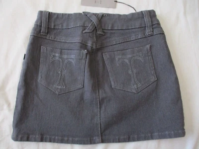 Mini Falda Jean Vintage TRIPP NYC Etiquetas Y2k GRIS Denim Lápiz Gótico Punk Foto 1 de 4