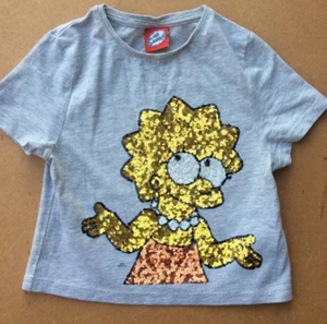 The Simpson's Official Lisa sequin child t shirt 5 - 6 years - Picture 1 of 2