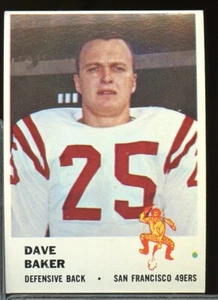 1961 Fleer Football #64 Dave Baker - Picture 1 of 2