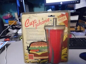 Vintage 1986 COKE CUP TELEFON SCHNURGEBUNDENES TELEFON IN KISSENPACKUNG VIELLEICHT GEÖFFNET NIE BENUTZT - Bild 1 von 3