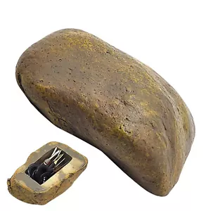 Stone Fake Rock Key Safe Holder Outdoor Hider Realistic Garden hideaways Box - Picture 1 of 12