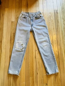 Levis Denim Jeans 505 28W x 32L Strauss Co. Light Blue Vintage Distressed - Picture 1 of 7