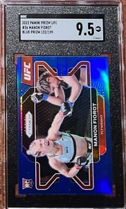 2022 Panini UFC Prizm Manon Fiorot BLUE PRIZM REFRACTOR ROOKIE /199 RC SGC 9.5 - Picture 1 of 2