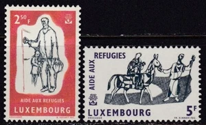 LUXEMBOURG #357-358 MNH WORLD REFUGEE YEAR (HOLY FAMILY, FLIGHT INTO EGYPT) - Picture 1 of 1