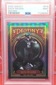 2022 Panini Legacy ZACH WILSON Destiny #D18 Case Hit SSP Mint PSA 9 SHORT PRINT - Picture 1 of 5