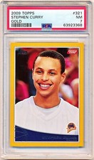 2009-10 Topps Stephen Curry Gold Rc #321 (1242/2009) PSA 7 - POP 95
