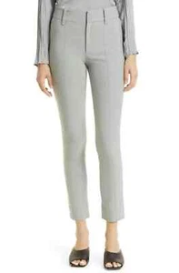 $325 VINCE High Waist Cigarette Pants 14 Light Slate Slim Fit Stretch - Picture 1 of 9