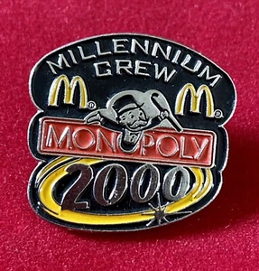 McDonalds Millennium Crew Monopoly 2000 Pinback Button Pin Crew Badge - Picture 1 of 2