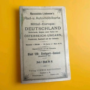 Ravenstein-Liebenow's Wheel Automobile Map Central Europe Map Germany - Picture 1 of 19