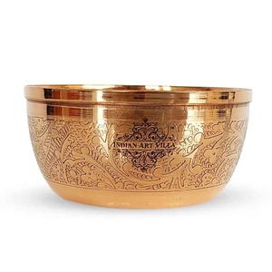 Relieve Diseño Puro Cobre Bol Katori, Servir Indio Platos 200ML, Paquete De 1 - Imagen 1 de 6