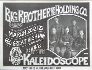 BIG BROTHER SAN FRANCISCO 1970 concert Handbill JANIS JOPLIN RANDY TUTEN NM - Picture 1 of 1