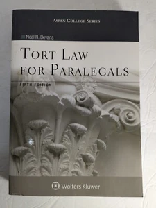 Tort Law for Paralegals (Aspen College - Paperback, by Bevans Neal R. - 5th ED - Picture 1 of 7