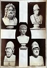 Italie Grèce Statues Antiques Composition Avec 5 Photos Vintage Albumine C1870
