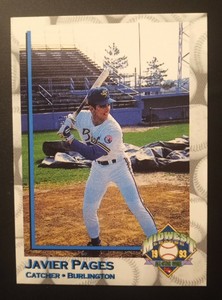 1993 Midwest League All-stars Game Javier Pages Burlington Bees