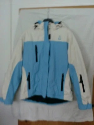 hellblaue Kapuzen Skijacke Gr. 40/42 von Rodeo - Bild 1 von 4