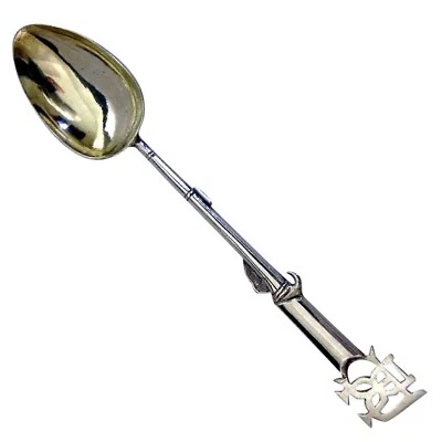 Cuchara rifle novedad plata maciza china antigua extremadamente rara Kwan Wo C.1880+ Foto 1 de 4