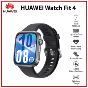 NUEVO Reloj inteligente Huawei Watch Fit 4 NEGRO 1.82" 5 ATM AMOLED Bluetooth Android iOS - Imagen 1 de 6