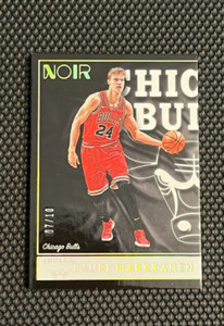 2018-19 Panini Noir Icon Edition Holo Gold /10 Lauri Markkanen #119