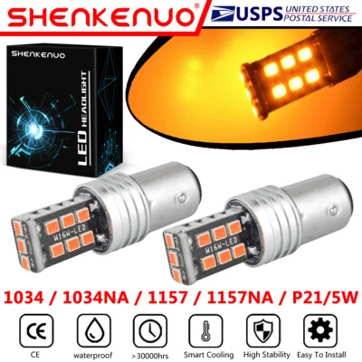 Luz de señal de giro delantera LED EE. UU. para Kawasaki Vulcan VN1700 VN900 - 2X P21/5W 1157 Foto 1 de 4