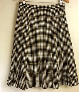 Pitlochry vintage Check Pleated skirt 14/16 Pure wool Accordion pleats Scotland - Picture 1 of 4