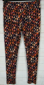 LuLaRoe Women's Leggings Navy Blue with Multi Color Size TC New - Picture 1 of 3