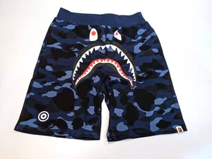 Auténticos Pantalones Cortos A Bathing Ape Color Bape Camuflados Tiburón Azul Marino Para Hombre XL - Imagen 1 de 9
