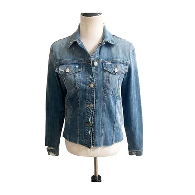 Chaqueta de Jean Joe’s Jeans Envejecida Manga Larga Talla XS Grunge Boho Dobladillo Crudo Foto 1 de 4
