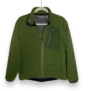 Simms Jacket Windstopper Fleece Green Full Zip Gorpcore Fishing Mens Size Small - Picture 1 of 7