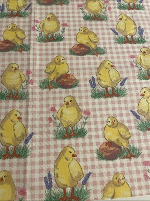 Easter Chicks Cotton Fat Eight 9”x21” New - Image 1 of 2