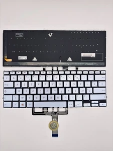 New French Latpot Keyboard For Asus ZenBook UX392 UX392F UX392FN Silver with LCD - Picture 1 of 3