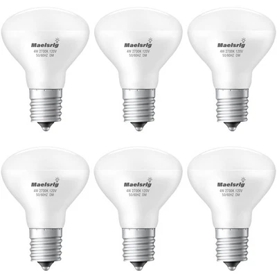 E17 R14 LED Bulb, 4W (40W Equivalent) Mini Reflector Floodlight Light Bulb, E... - Image 1 of 4