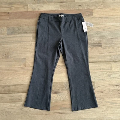 Pantalones Nanette Lepore para mujer grandes grises lisos elásticos cómodos acampanados pierna tirar Foto 1 de 4