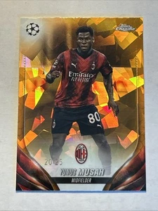 2023-24 Topps Chrome Sapphire UEFA #89 Orange Refractor /25 Yunus Musah - Picture 1 of 3
