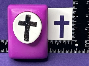 Punzón de papel cruzado rosa religioso - Imagen 1 de 5