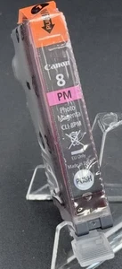 Serbatoio inchiostro magenta foto originale Canon CLI-8PM inchiostro Pixma CNMCLI8PM OEM nuovo SIGILLATO - Foto 1 di 3