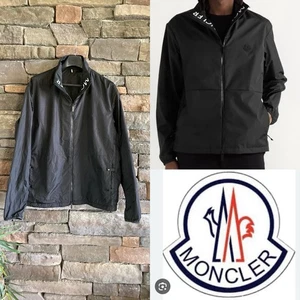 MONCLER Gennai Giubbotto Black Windbreaker Size XL - Picture 1 of 11