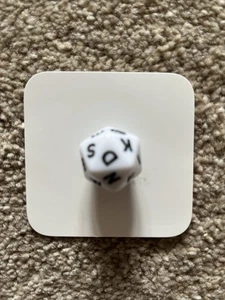 Scattergories Replacement Part Letter Die Dice Alphabet Only - Picture 1 of 2