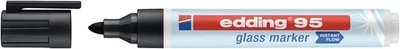 Glasmarker 95 schwarz Strich-B.1,5-3mm Rundspitze EDDING Stift Marker  - Bild 1 von 4