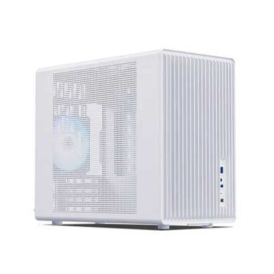 Vetroo M06 White Micro-ATX Computer Case Gaming PC Case w/ 1x 120mm ARGB&PWM Fan - Image 1 of 4