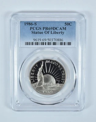 1986-S Statue Of Liberty Commemorative Half Dollar PR69 DCAM PCGS *0144 - Image 1 of 4