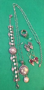 Ginger Snap LOT 5 Pieces 1 Bracelets, 1 Ring 1 Necklace 2 Sets Earrings - Picture 1 of 19